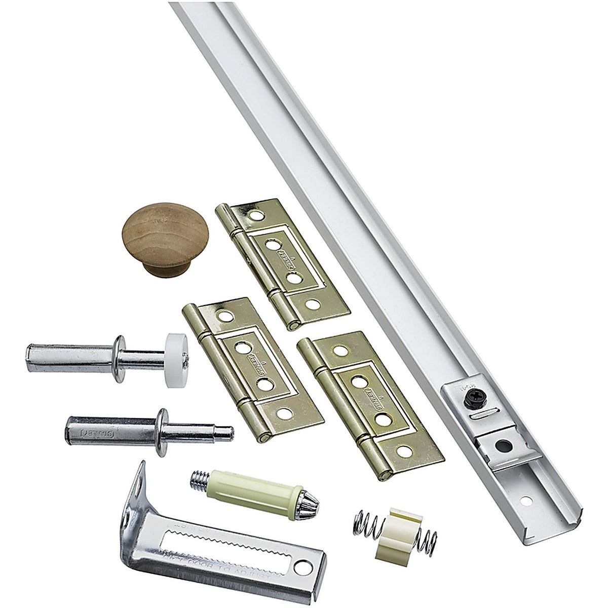 National Hardware N343-715 White Steel Folding Door Hardware Set 1/Pack