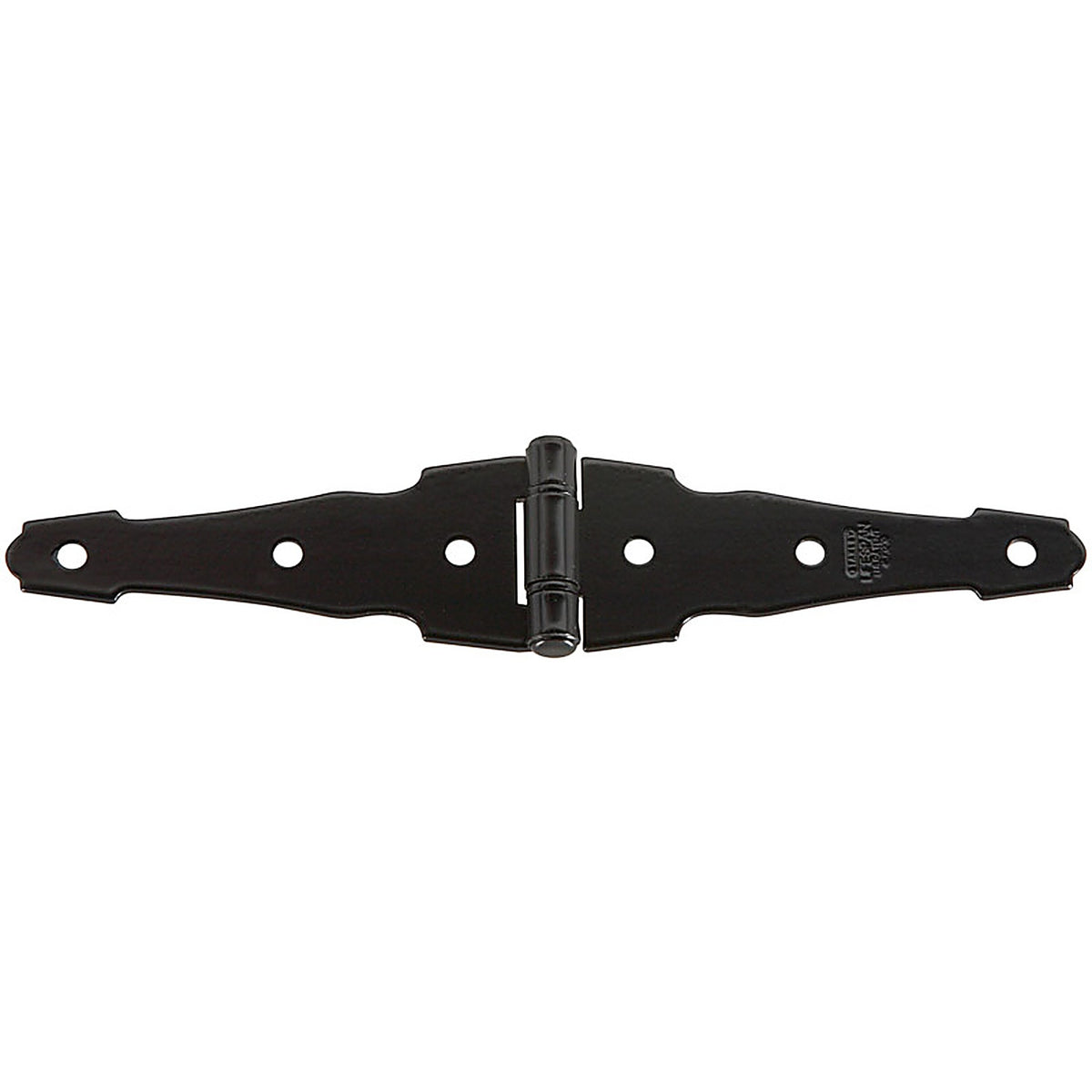 National Hardware - N109-036 - 4 In. W X 4 In. L Black Steel Ornamental Strap Hinge 1 Pack