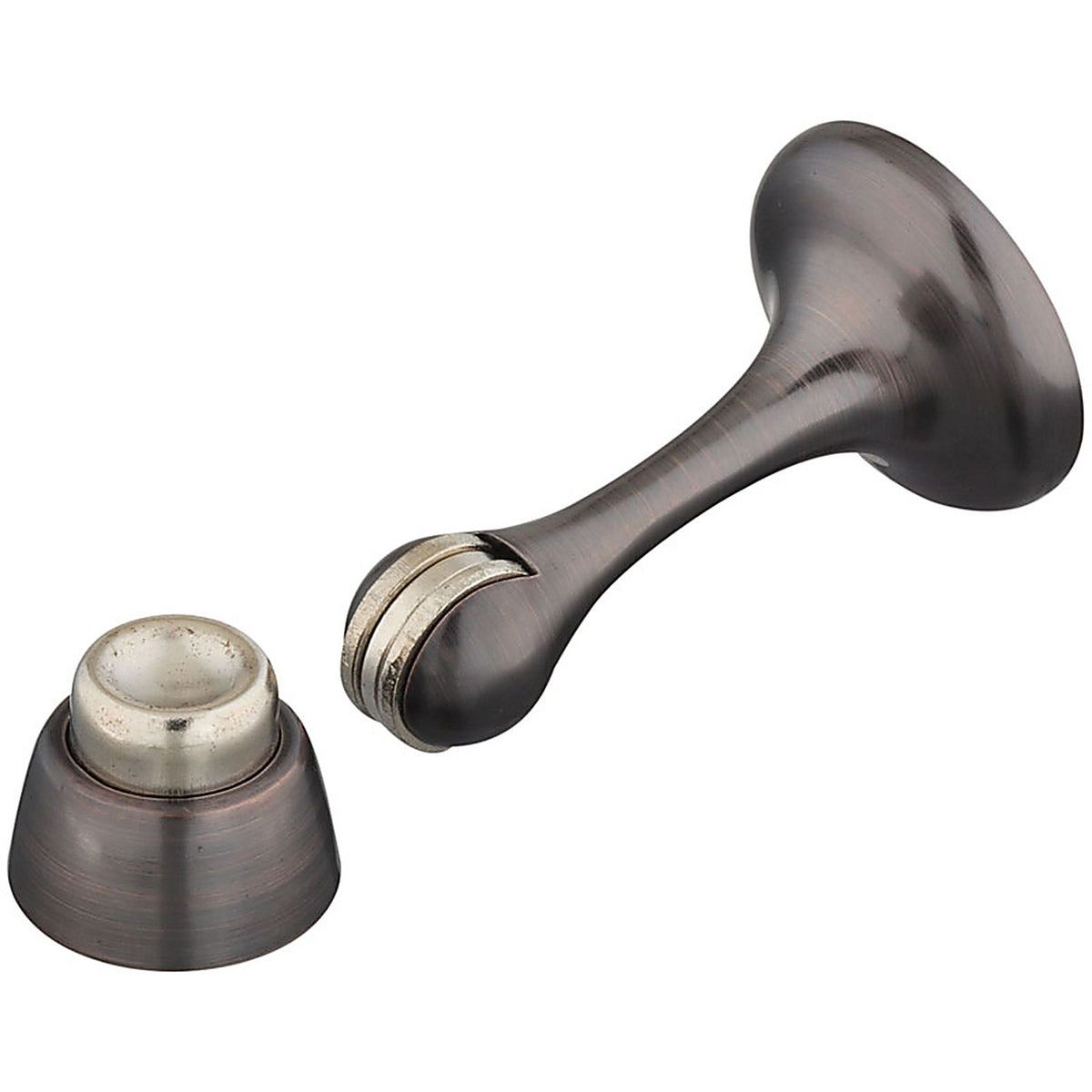 National Hardware - N337-162 - 3 In. W Zinc w/Steel Antique Bronze Magnetic Door Stop Mounts to Door and Wall .7