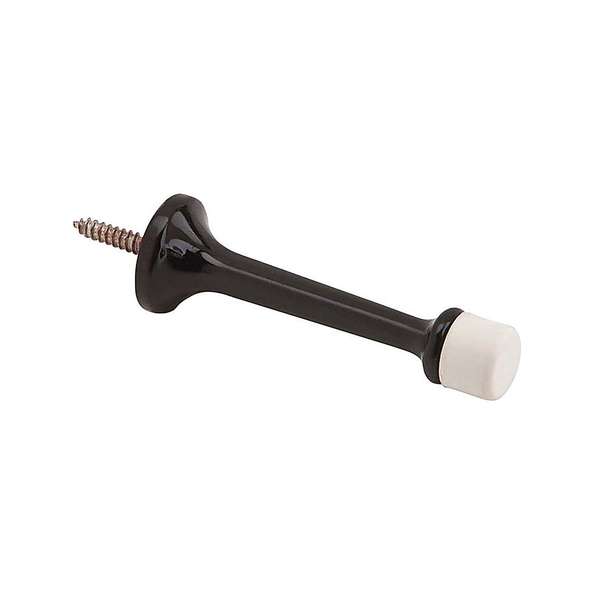 Ives - 61A-BLK - 3-3/16 In. W X 7/8 In. L Aluminum Black Door Stop Mounts to Wall 7/8 In.