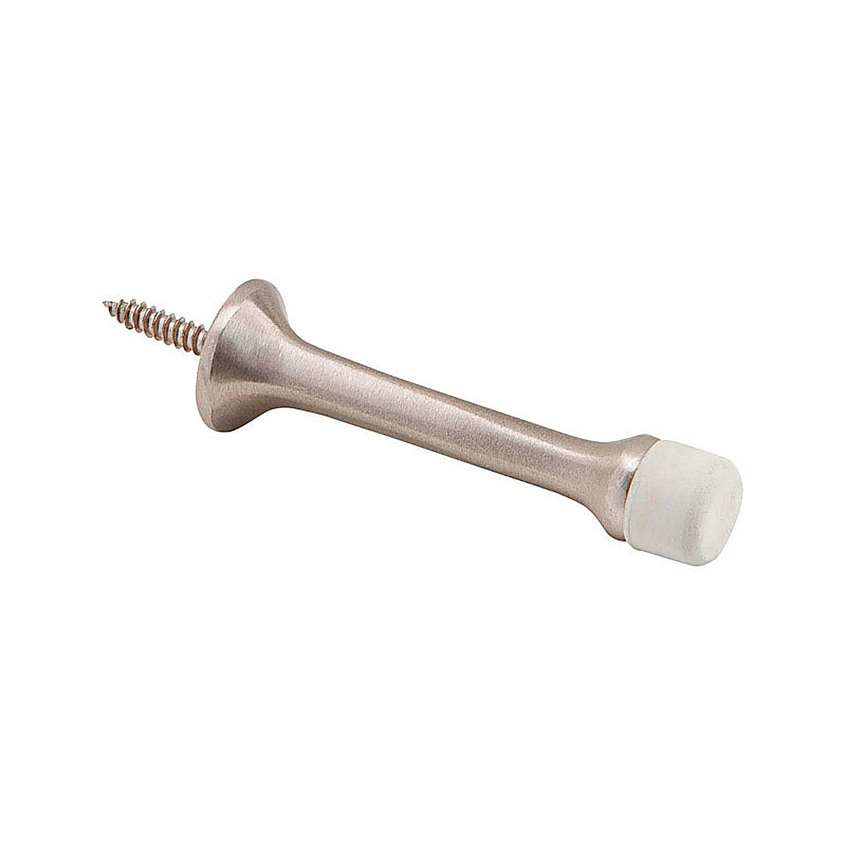 Ives - 61A15 - 3-3/16 In. W X 7/8 In. L Aluminum Satin Nickel Brown Door Stop Mounts to Wall 7/8 In.