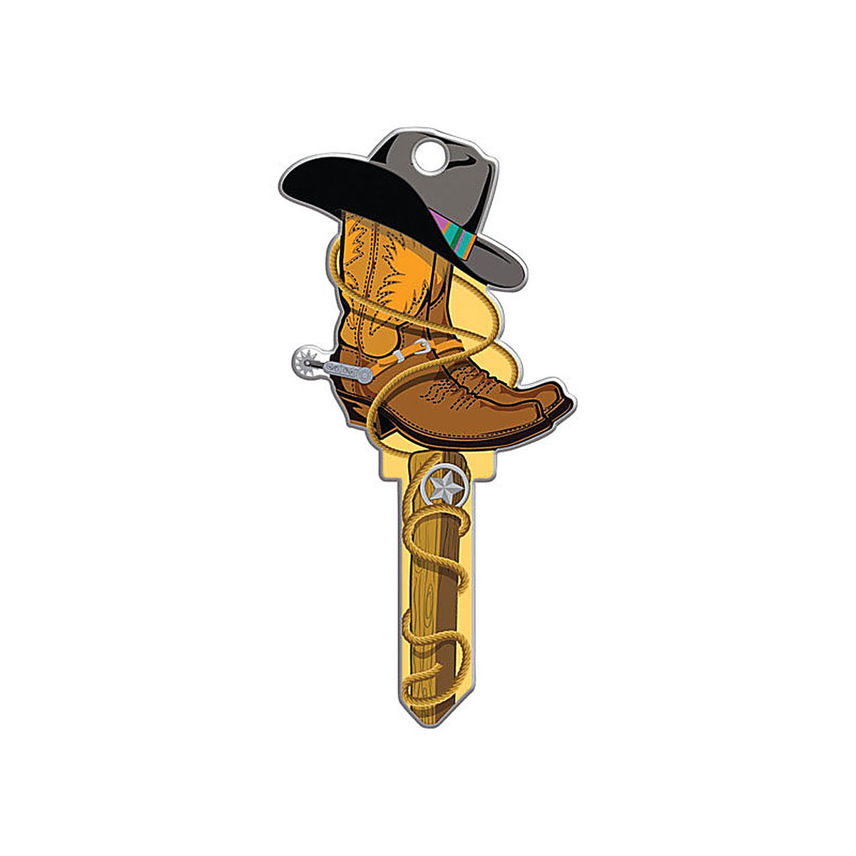 Lucky Line B132S Cowboy House Key Blank Double sided For Schlage SC1