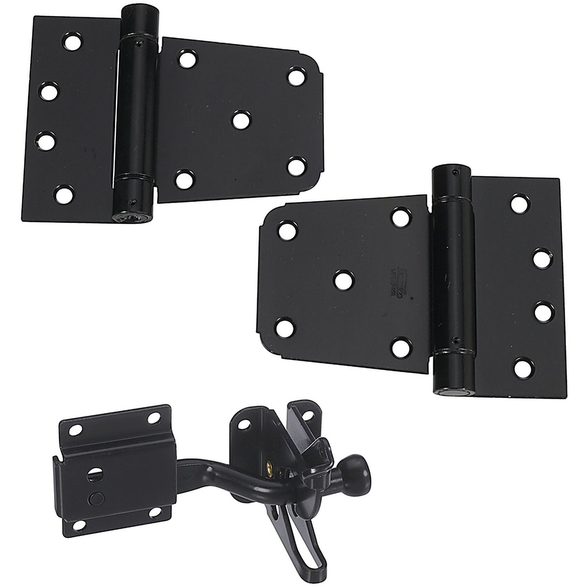 National Hardware N343-475 4 in. L Black Steel Gate Hardware Kit 1/Pack