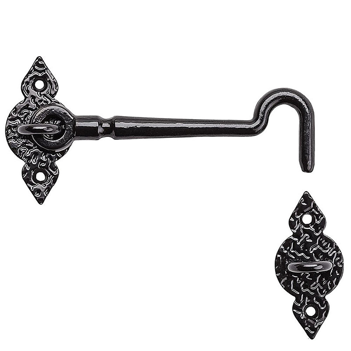 National Hardware - N100-054 - 6 In. L Black Steel Gate Hook 1 Pack