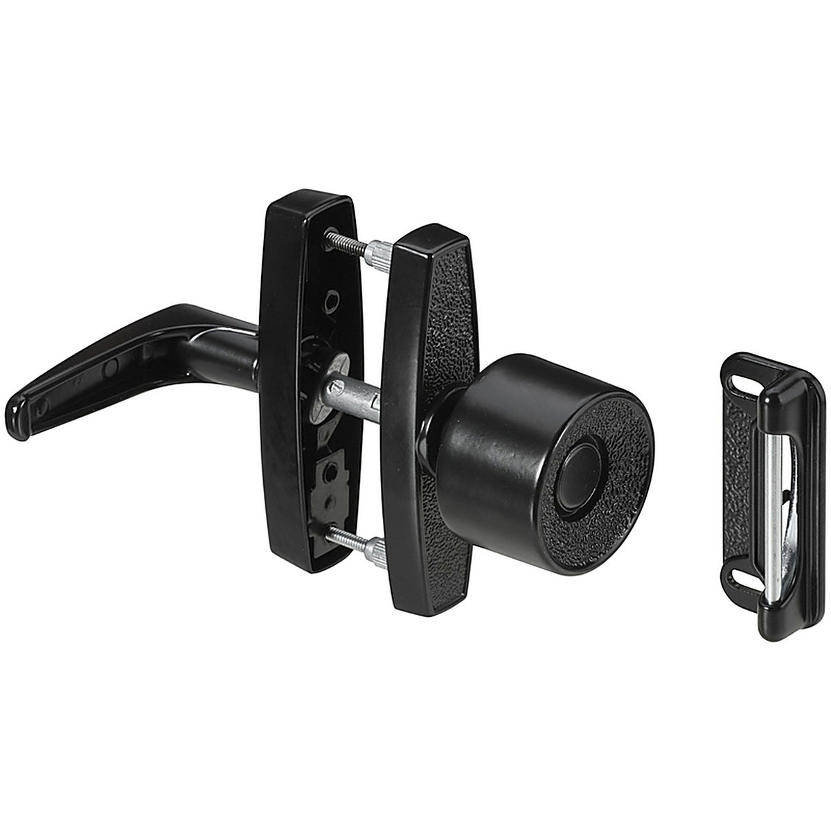 National Hardware - N178-798 - Matte Black Zinc Universal Knob Latch 1 Pack