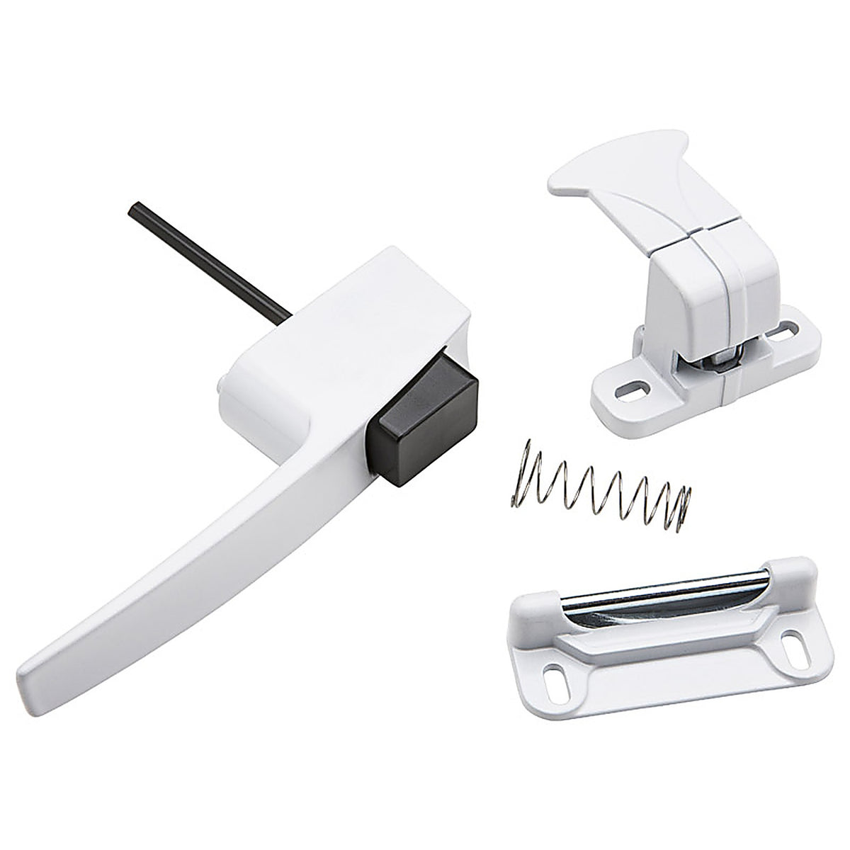 National Hardware - N213-165 - Bright White Zinc Push Button Keyed Latch 1 Pack