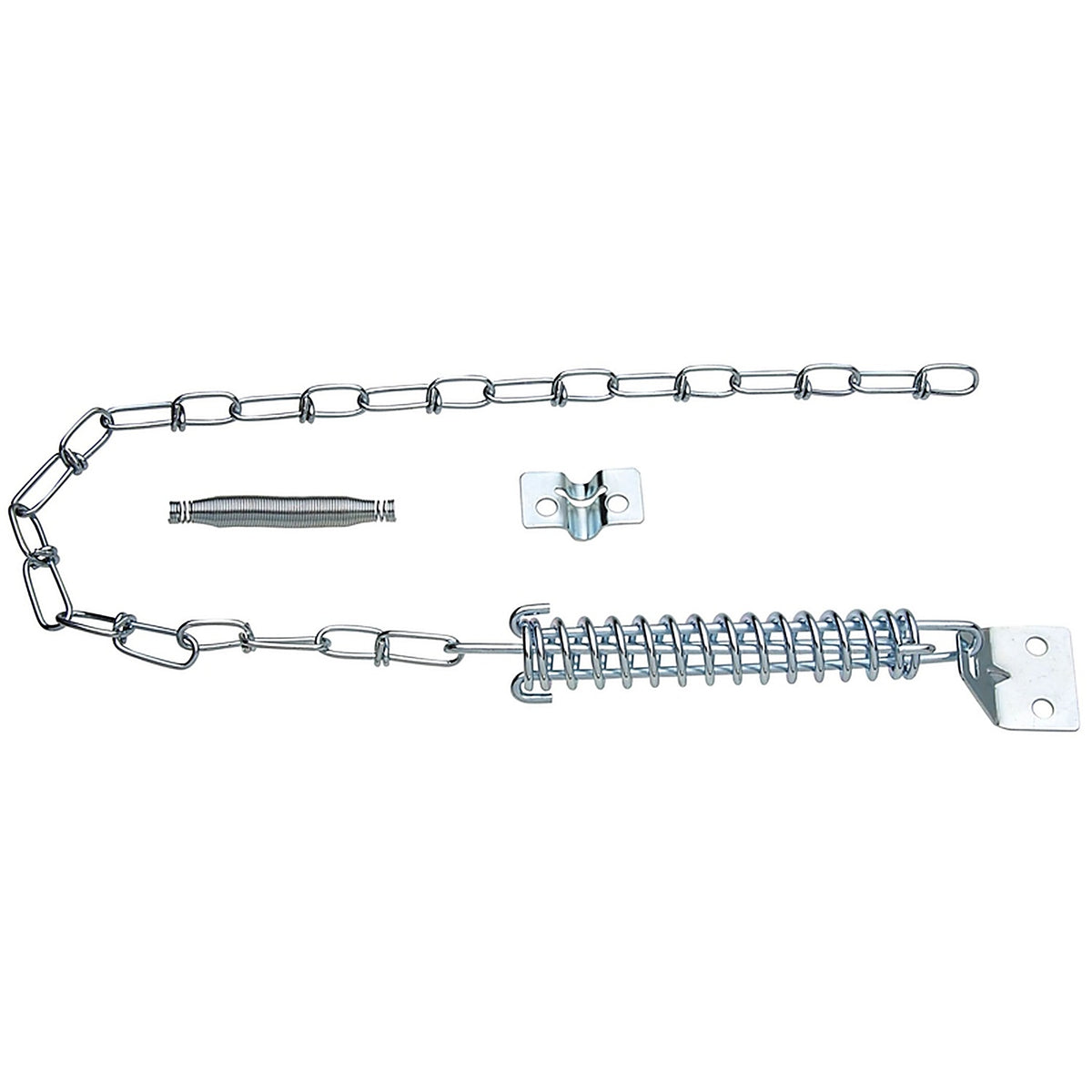 National Hardware - N162-024 - 3.55 In. L Steel Zinc Plated Silver Door Stop Mounts to Door .7 In.