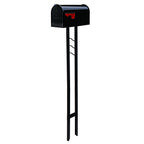Gibraltar MC11KIT0B Mailbox-To-Go Classic Galvanized Steel Post Mount Black Mailbox