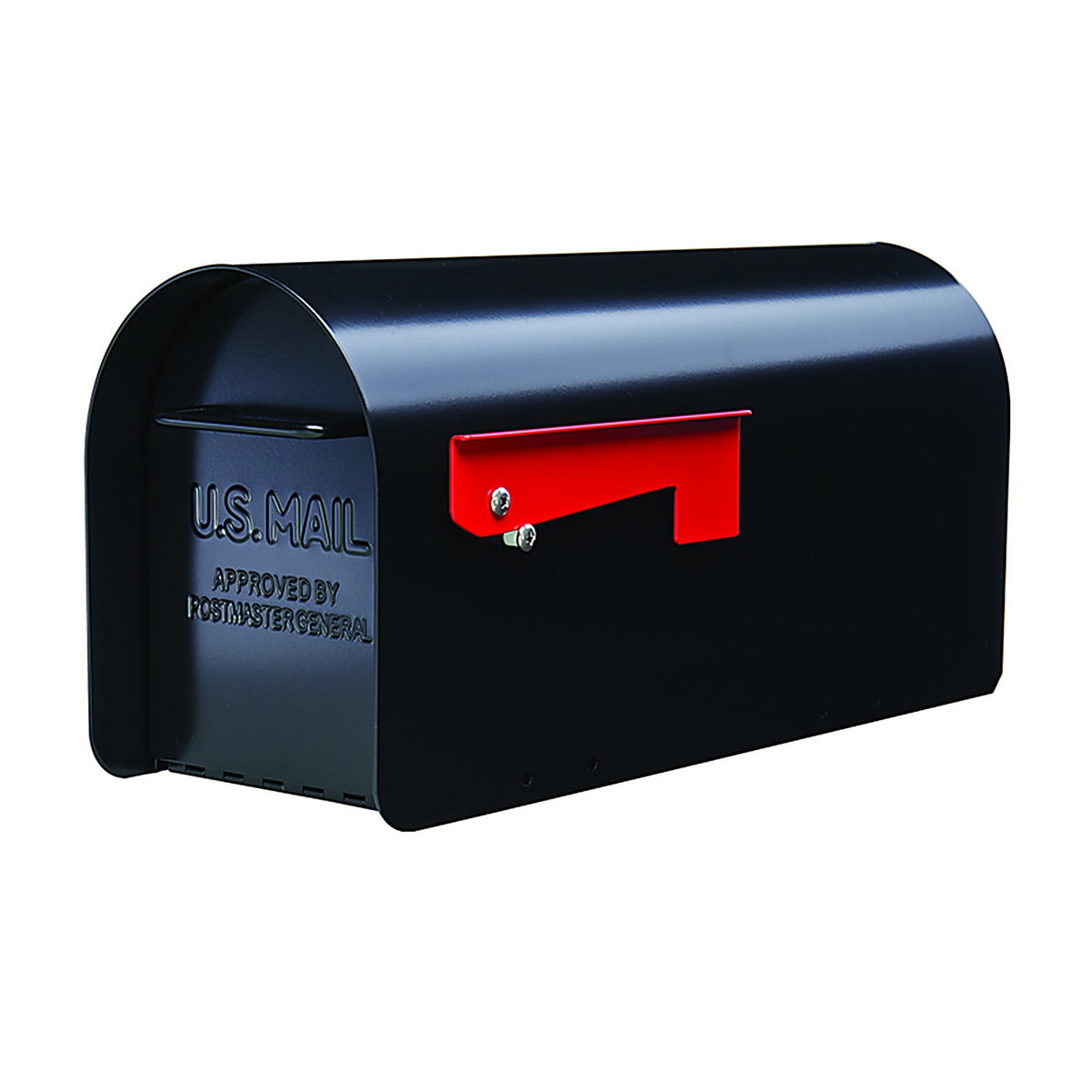 Gibraltar Mailboxes MB801BAM Ironside Contemporary Galvanized Steel Post Mount Black Mailbox