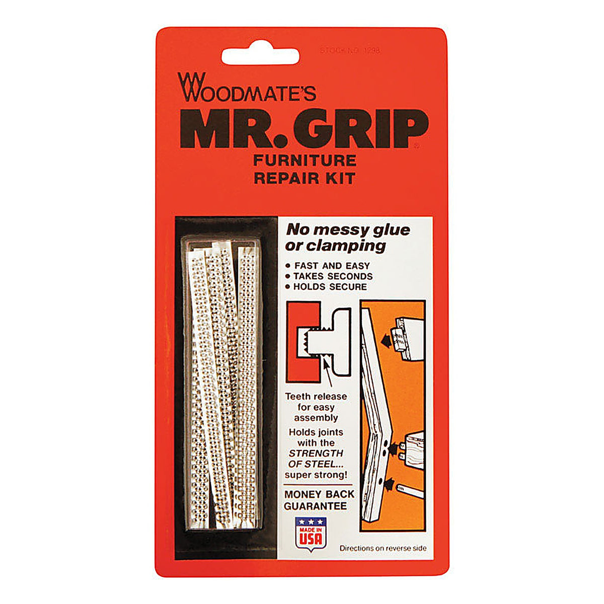 Woodmates - 1298 - Mr. Grip 1/2 In. D X 4 In. L Steel Screw Hole Repair Kit 1 Pack