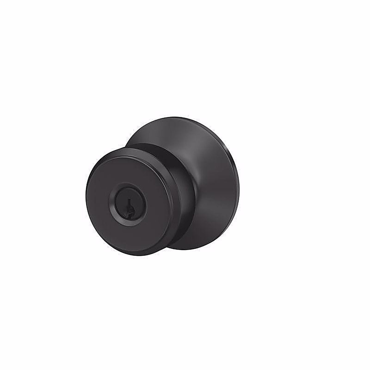 Schlage F51VBWE622 Bowery Matte Black Entry Knob ANSI Grade 1 1.75 in.