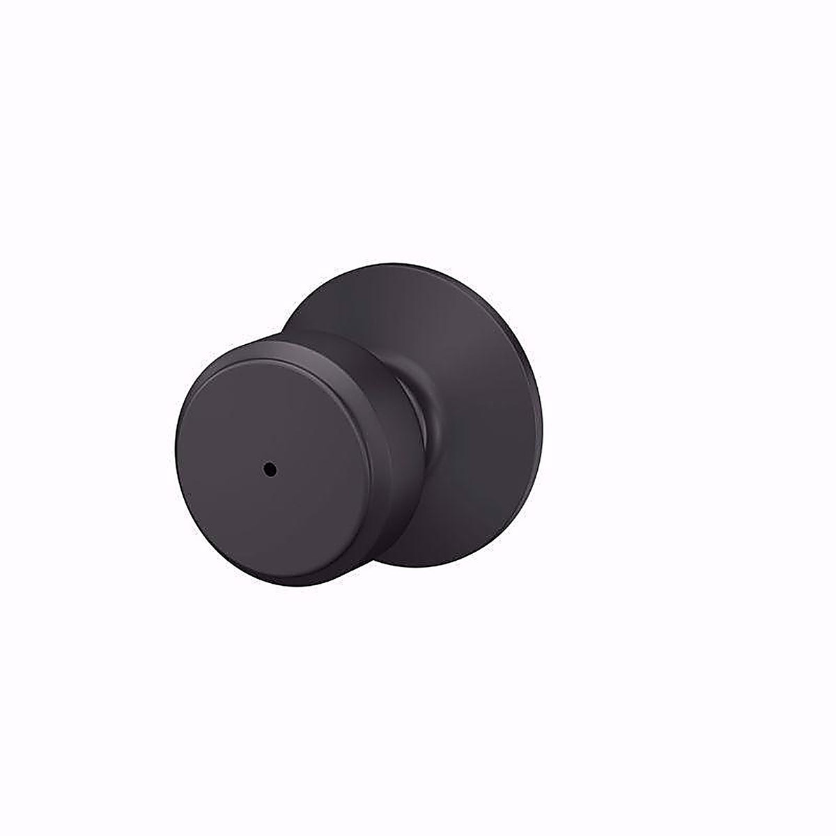 Schlage F40VBWE622 Bowery Matte Black Bed and Bath Knob Right or Left Handed