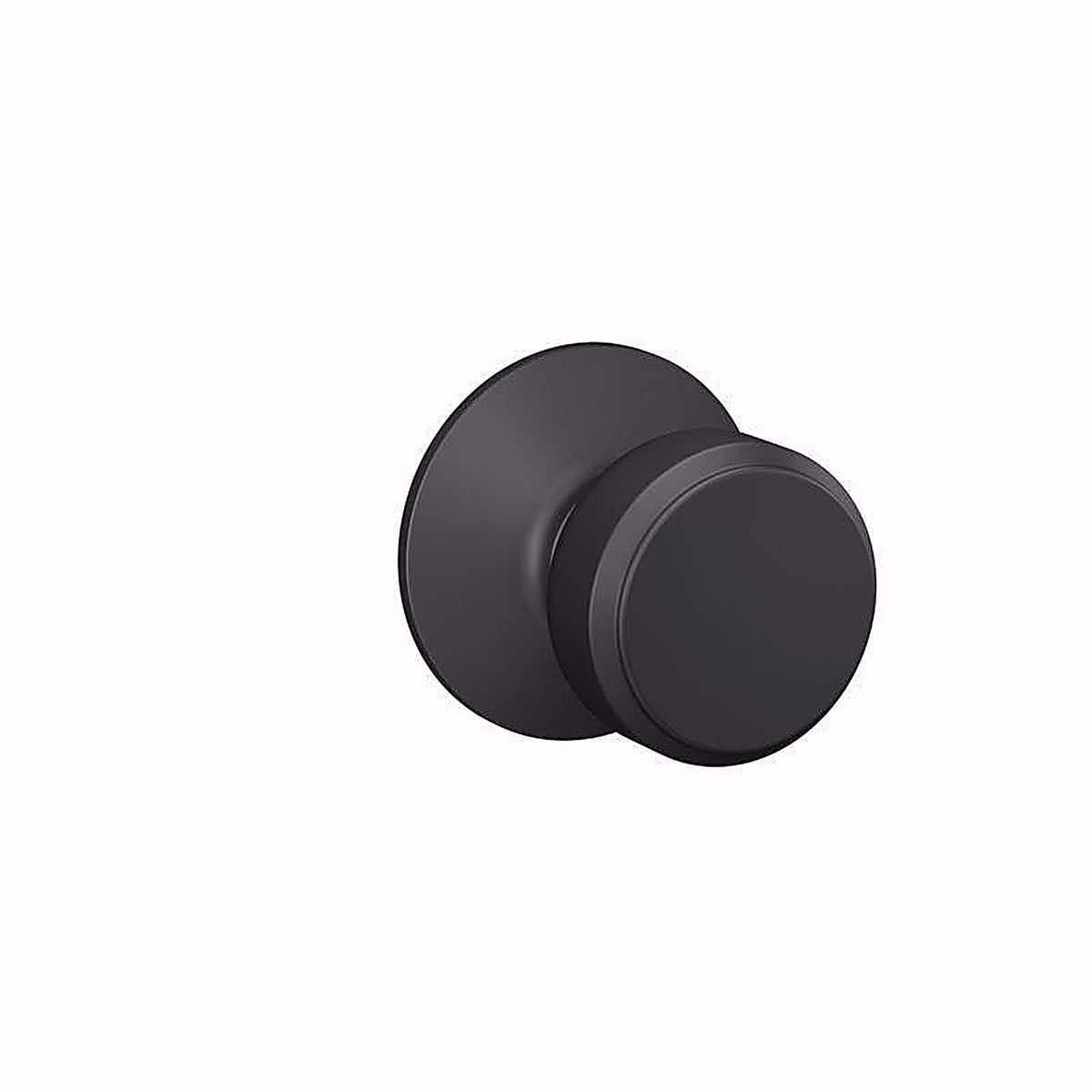 Schlage F10VBWE622 Bowery Matte Black Knob Right or Left Handed