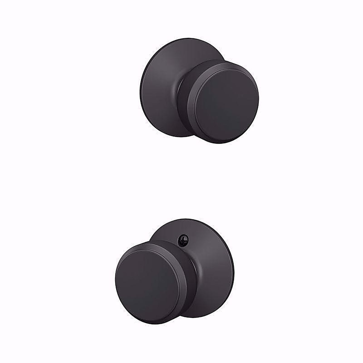 Schlage F10VBWE622 Bowery Matte Black Knob Right or Left Handed