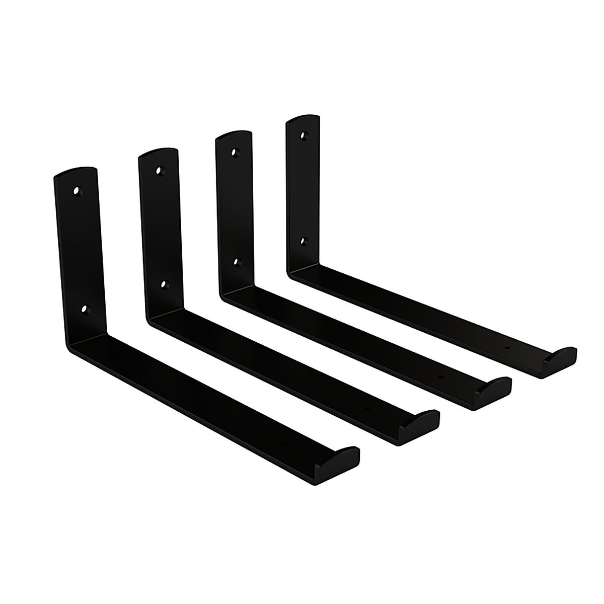 National Hardware N900-002 5-7/8 in. H X 1-1/2 in. W X 11.19 in. D Black Steel Floating Shelf