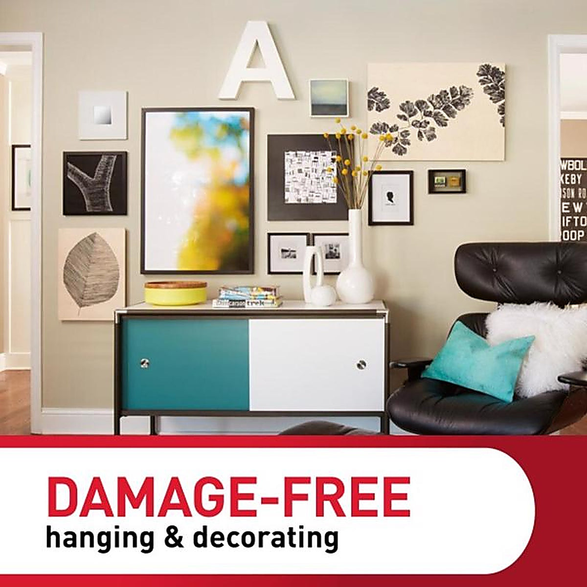 3M 17047-3ES Command Plastic Coated White Hanger Picture Hanger 5 lb. Metal 3/Pack