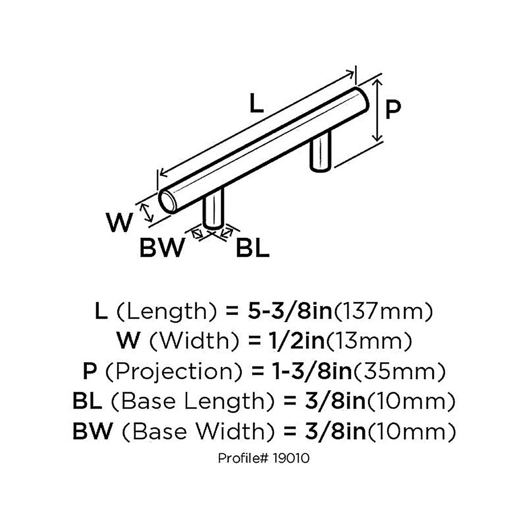 Amerock - BP19010CSG9 - Contemporary Bar Cabinet Pull 3 In. Sterling Nickel Silver 1 Pack