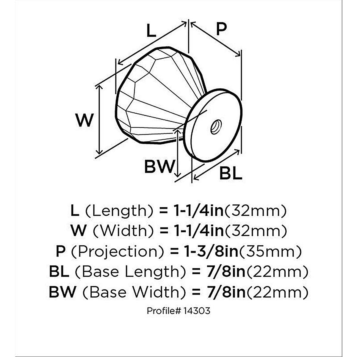 Amerock - 14303ORB - Traditional Classics Round Cabinet Knob 1-1/4 In. D 1-1/4 In. Oil Rubbed Bronze 1 Pack