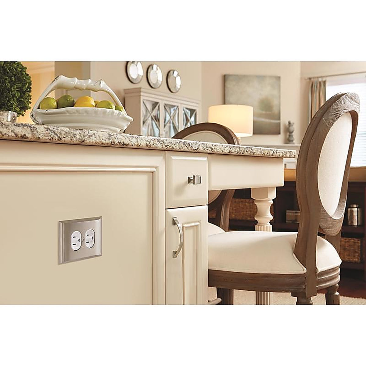 Amerock - BP29340G10 - Candler Square Cabinet Knob 1-1/8 In. Satin Nickel 1 Pack