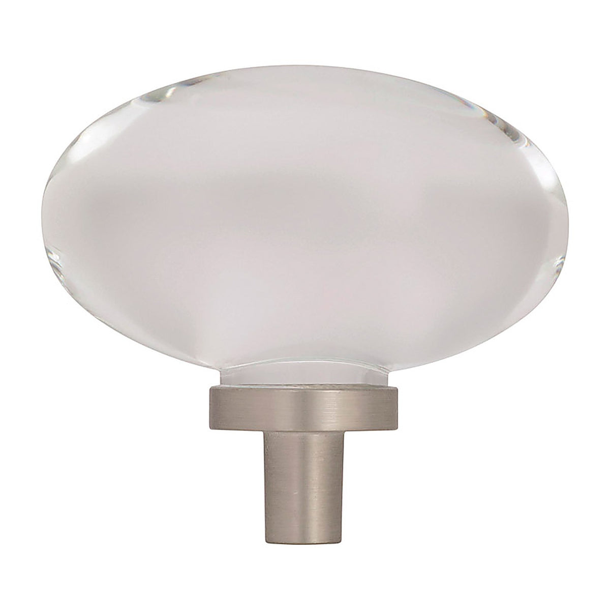 Amerock - BP36651CG10 - Glacio Oval Cabinet Knob 1-3/16 In. Satin Nickel 1 Pack