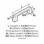 Amerock - BP55276G10 - Blackrock Collection Transitional Arch Cabinet Pull 3-3/4 In. Satin Nickel Silver 1 Pack