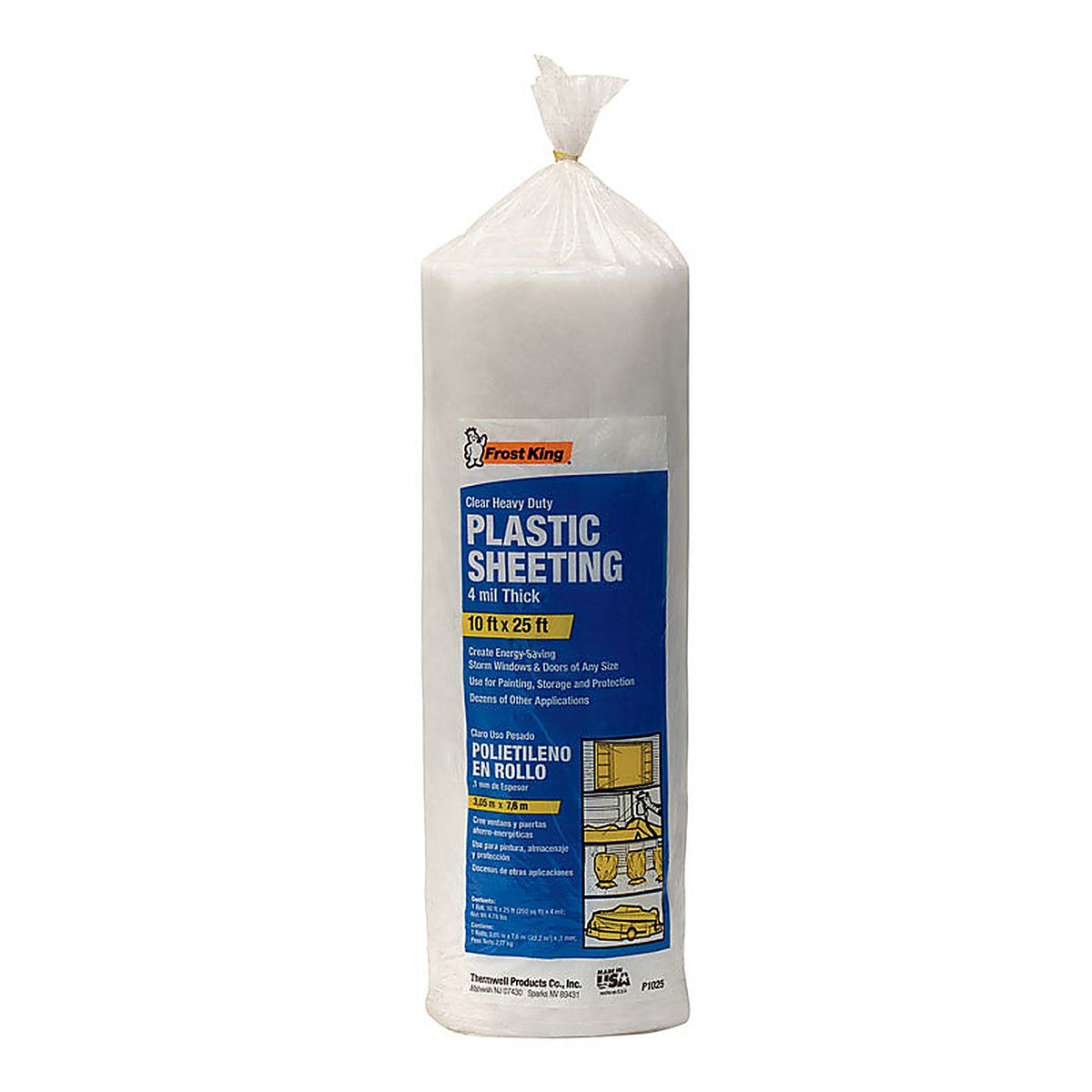 Frost King P1025 Clear Plastic Sheeting Roll For Doors and Windows 25 ft. L X 4 mil T