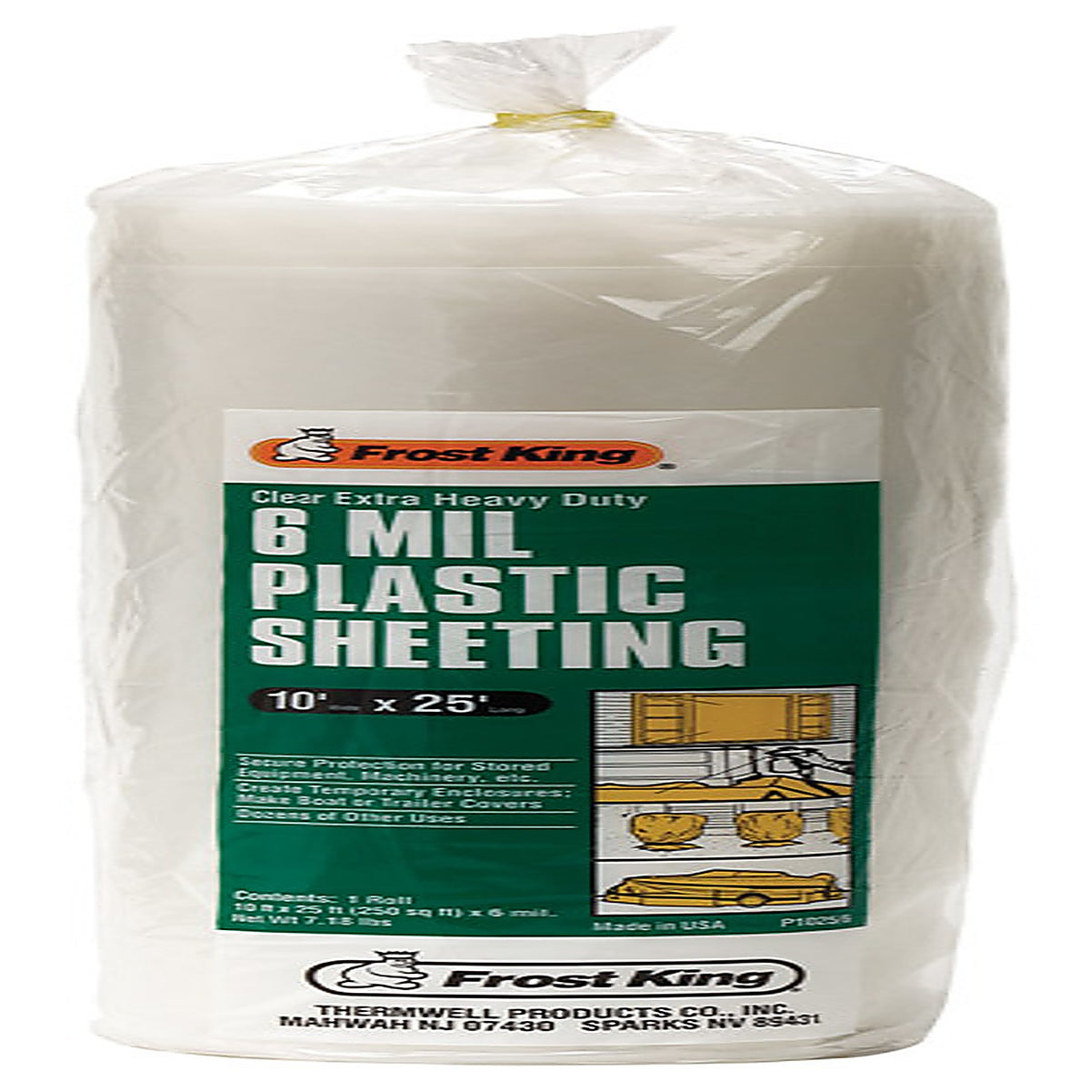 Frost King P1025/6 Clear Plastic Sheeting Roll For Doors and Windows 25 ft. L x 6 mil