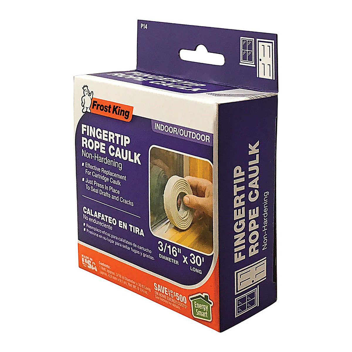 Frost King - P14H - Gray Silicone Caulking Cord for Gaps and Openings 30 Ft. L X 0.19 In.