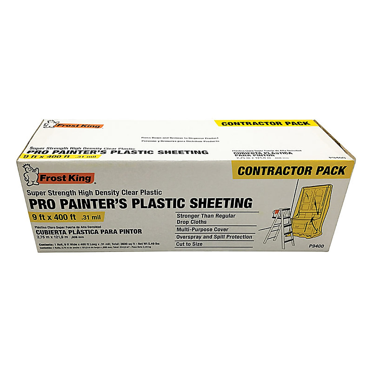 Frost King - P9400 - Clear Polyethylene Sheeting Roll for Multi-Purpose 400 Ft. L X 0.31 In.
