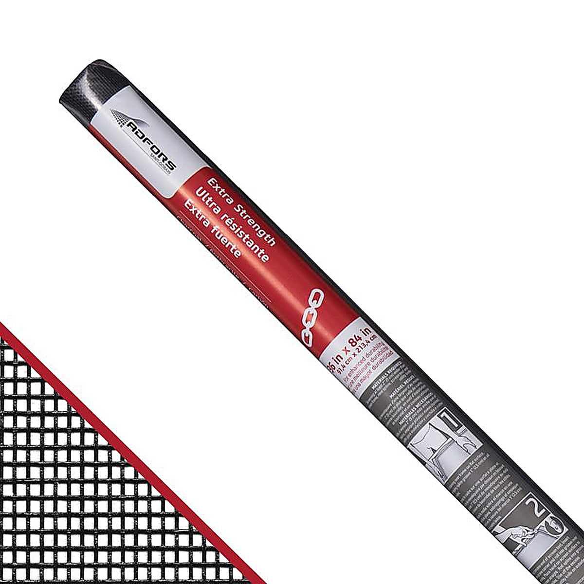Saint-Gobain - FCS10387-M - Adfors Extra Strength 36 In. W X 7 Ft. L Charcoal Fiberglass Insect Screen Cloth