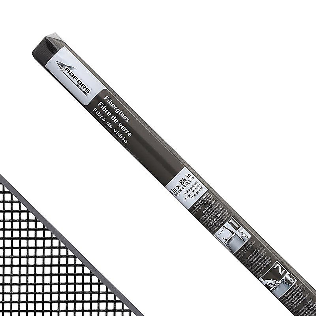 Saint-Gobain - FCS8550-M - Adfors 24 In. W X 7 Ft. L Charcoal Fiberglass Insect Screen Cloth