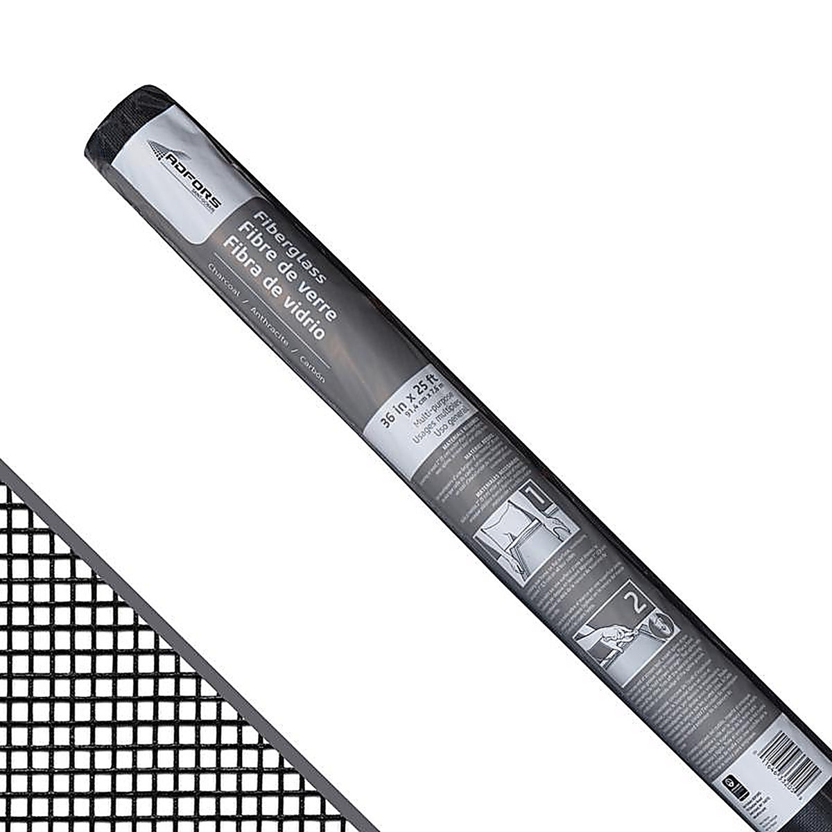 Saint-Gobain - FCS11158-M - Adfors 36 In. W X 25 Ft. L Charcoal Fiberglass Insect Screen Cloth