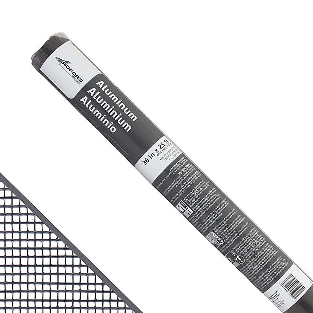 Saint-Gobain - FCS9364-M - Adfors 36 In. W X 25 Ft. L Charcoal Aluminum Insect Screen Cloth