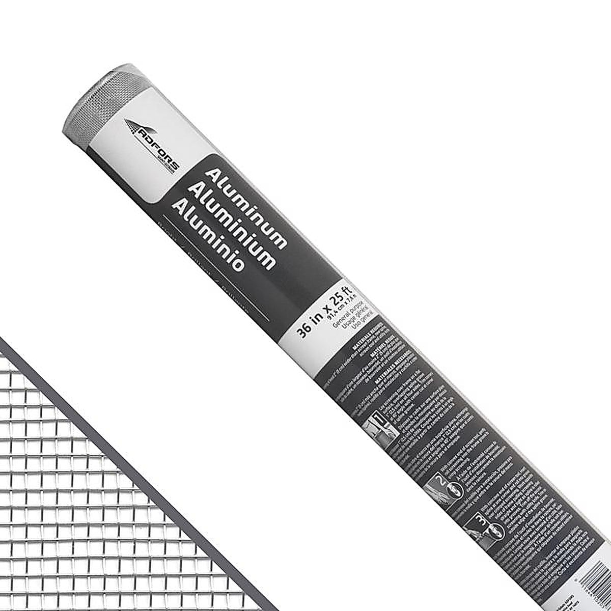 Saint-Gobain - FCS9214-M - Adfors 36 In. W X 25 Ft. L Gray Aluminum Insect Screen Cloth