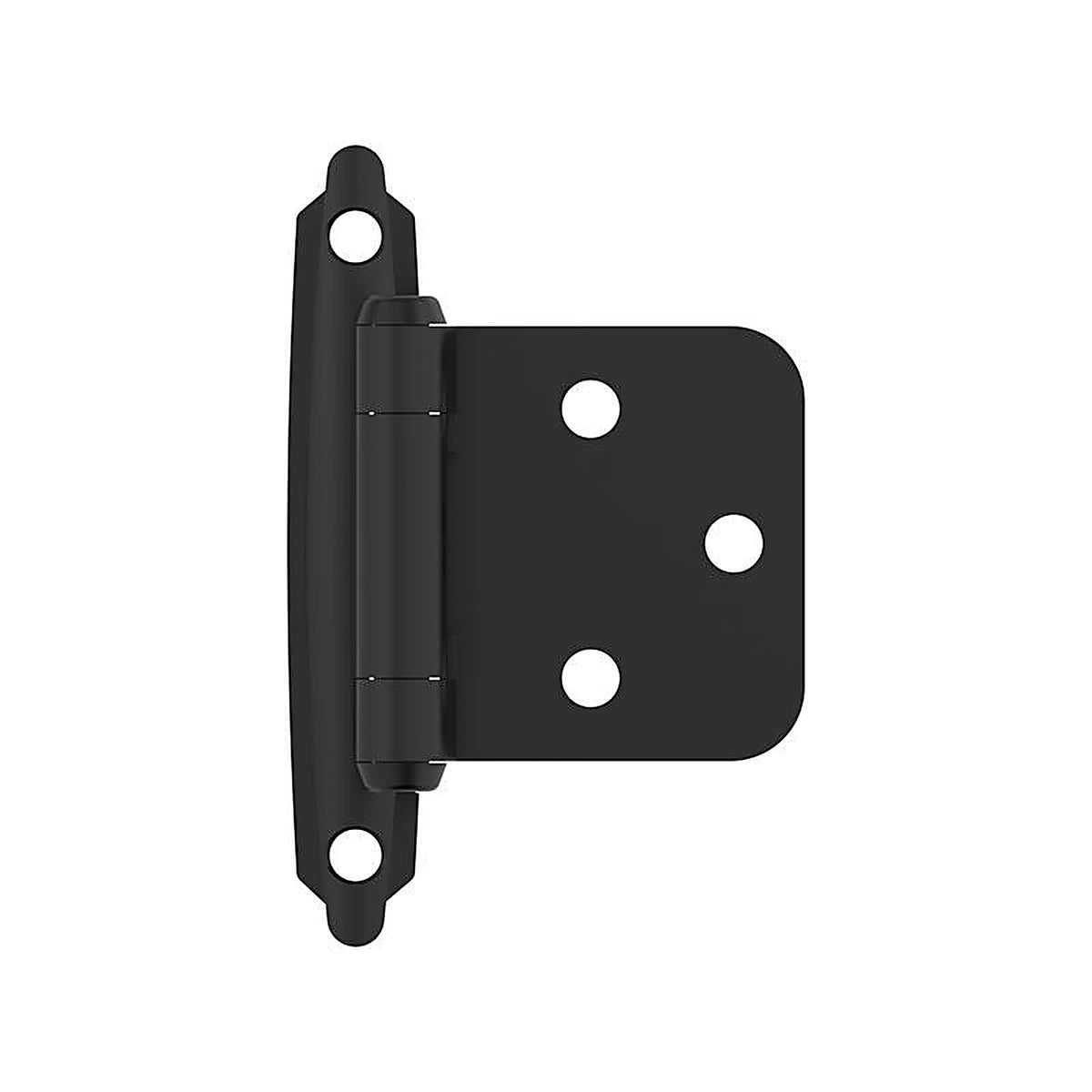 Amerock - BPR3429FB - 1 13/16 In. W X 2-3/4 In. L Black Steel Self-Closing Hinge 2 Pack