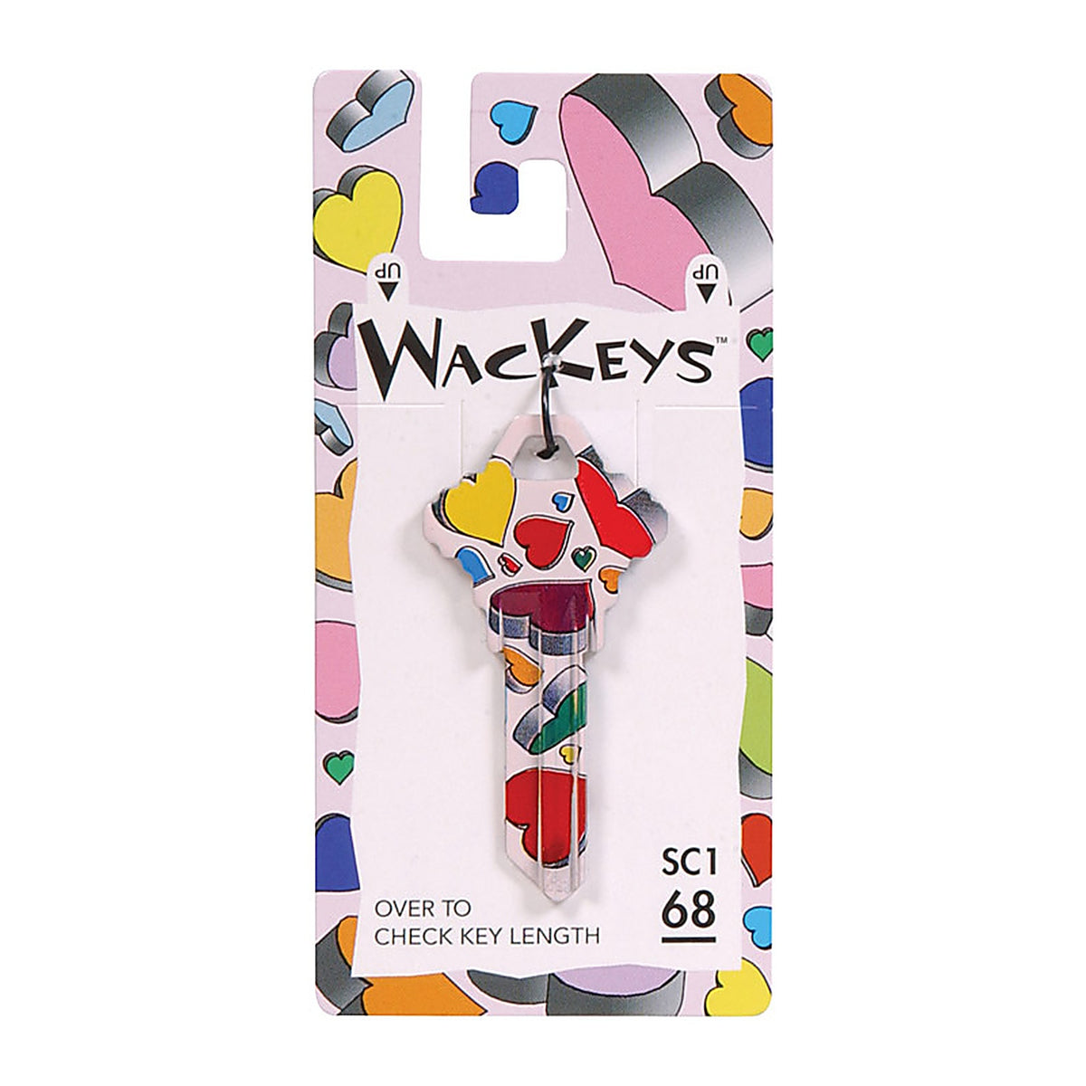 Hillman 89916 Wackey Hearts House/Office Universal Key Blank Single sided
