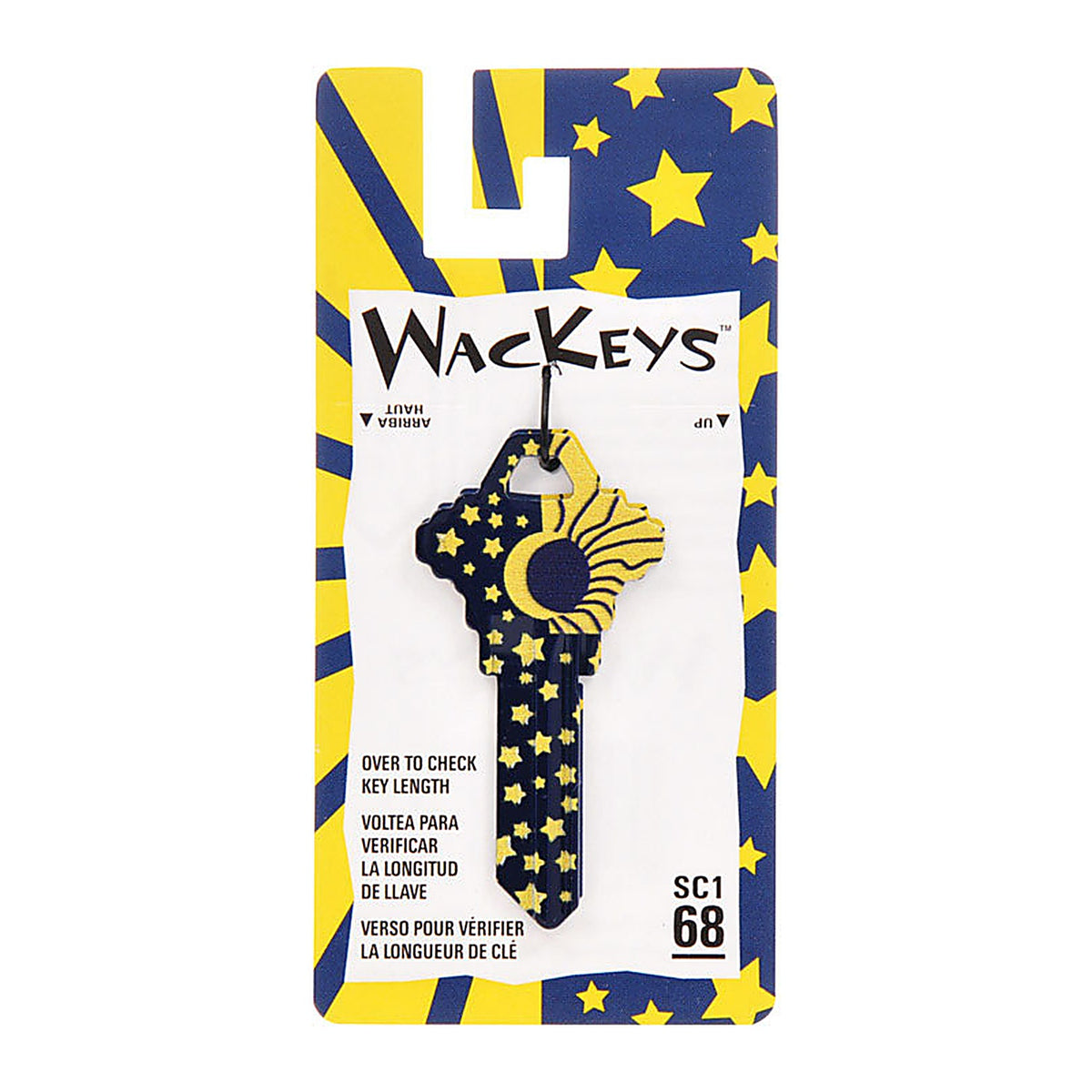 Hillman 89908 Wackey Sun & Moon House/Office Universal Key Blank Single sided