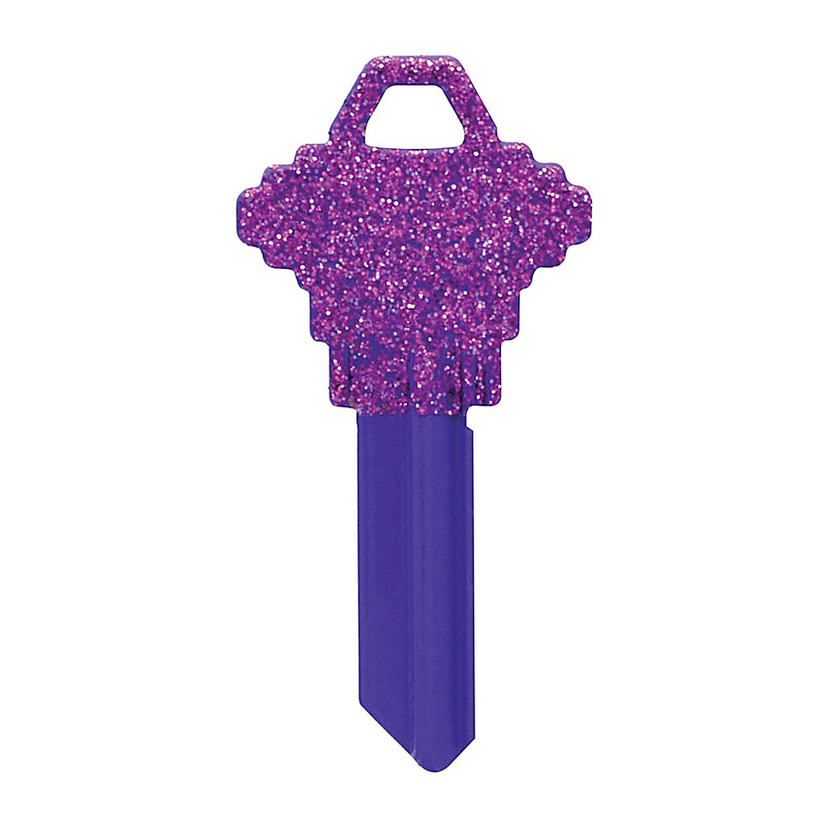 Hillman 89578 DIVA Purple Glitter House/Office Universal Key Blank Single sided