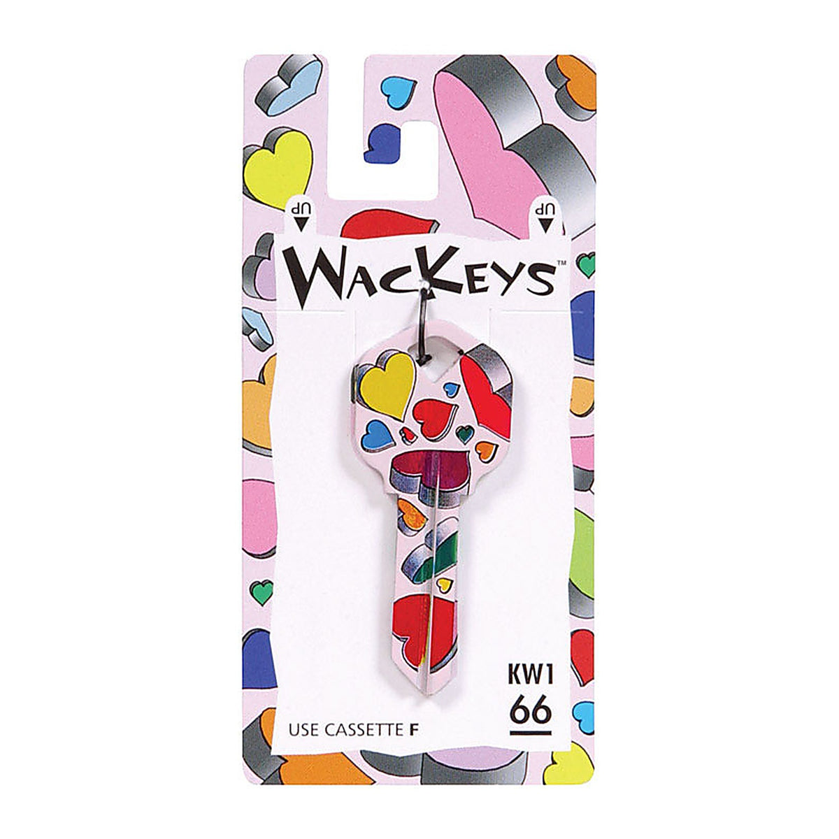 Hillman 89057 Wackey Hearts House/Office Universal Key Blank Single sided