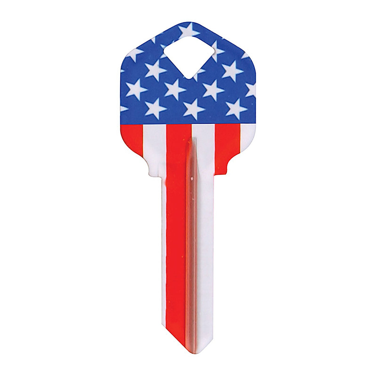Hillman 89056 Wackey Stars & Stripes House/Office Universal Key Blank Single sided