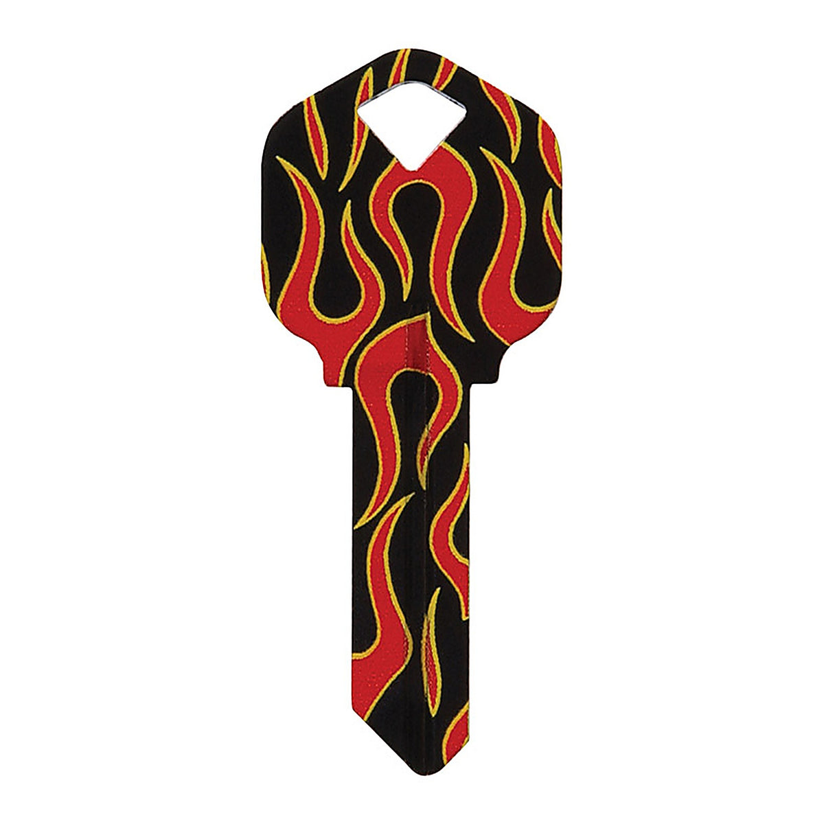 Hillman 89047 Wackey Flames House/Office Universal Key Blank Single sided