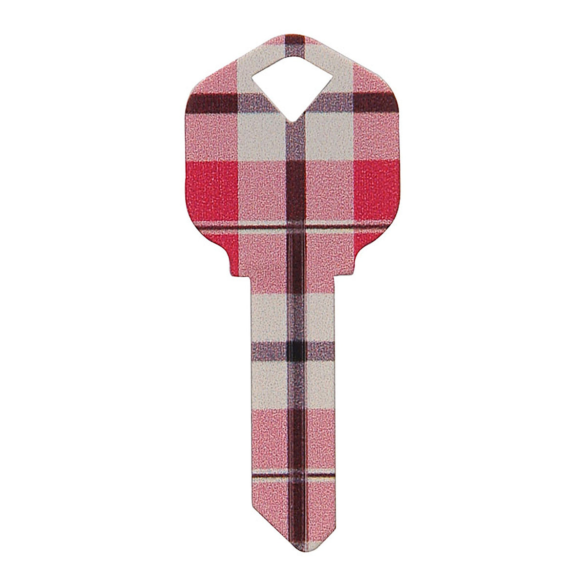 Hillman 89043 Wackey Plaid House/Office Universal Key Blank Single sided