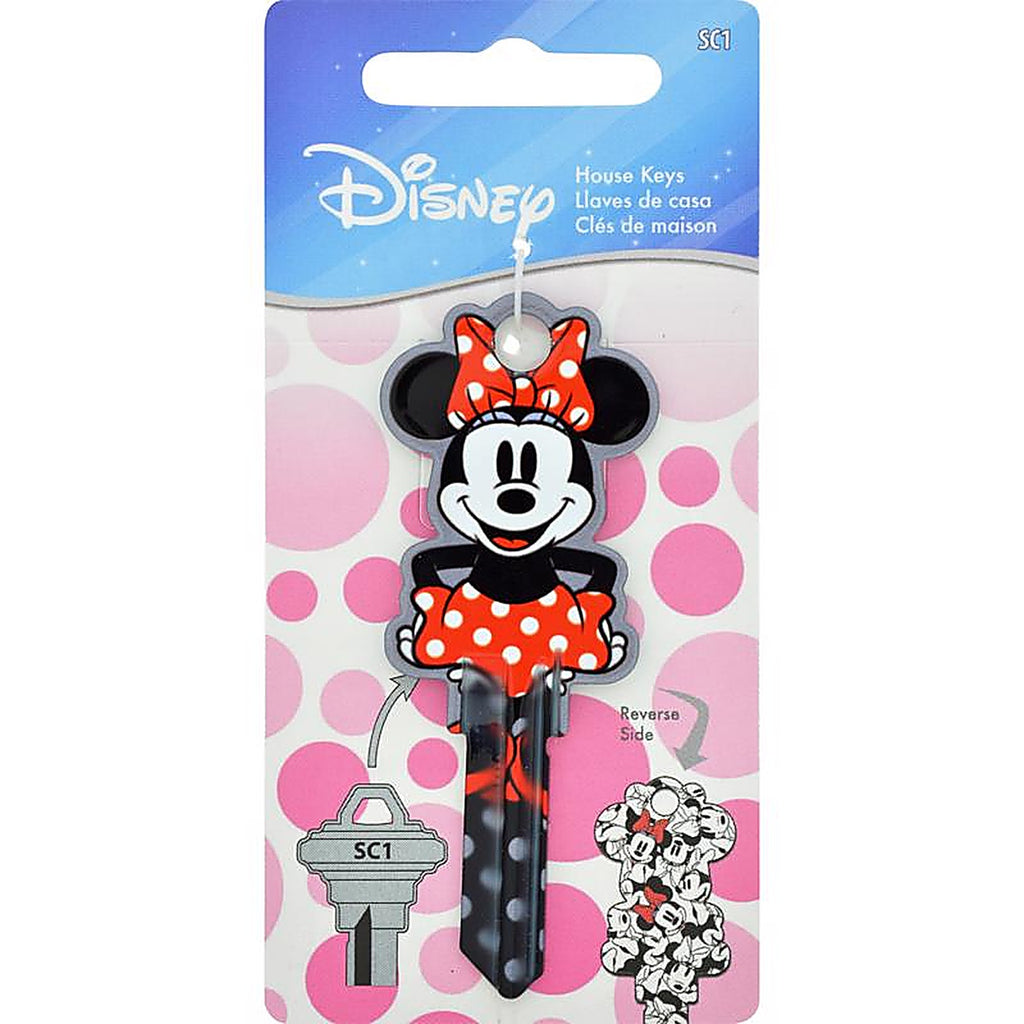 Hillman 88796 Disney Minnie Mouse House/Padlock Universal Key Blank Double sided