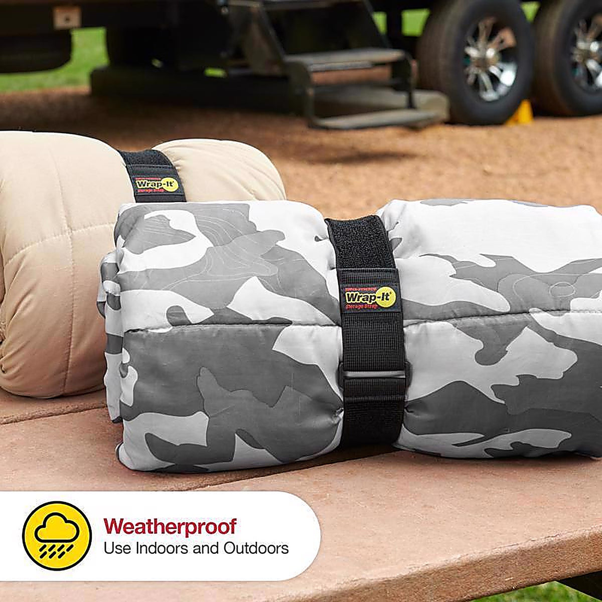 Wrap-It 702-24B Super-Stretch 2 in. W x 24 in. L Black Stretch Storage Straps 10 lb. 2/Pack