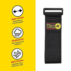 Wrap-It 703-18B Super-Stretch 2 in. W x 18 in. L Black Stretch Storage Straps 10 lb. 3/Pack