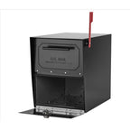 Architectural Mailboxes 6200B-10 Oasis Classic Galvanized Steel Post Mount Black Mailbox