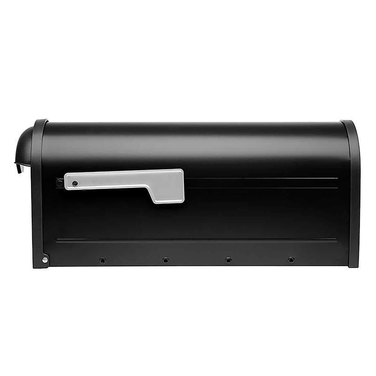 Architectural Mailboxes 8830B-10 Winston Galvanized Steel Post Mount Black Mailbox