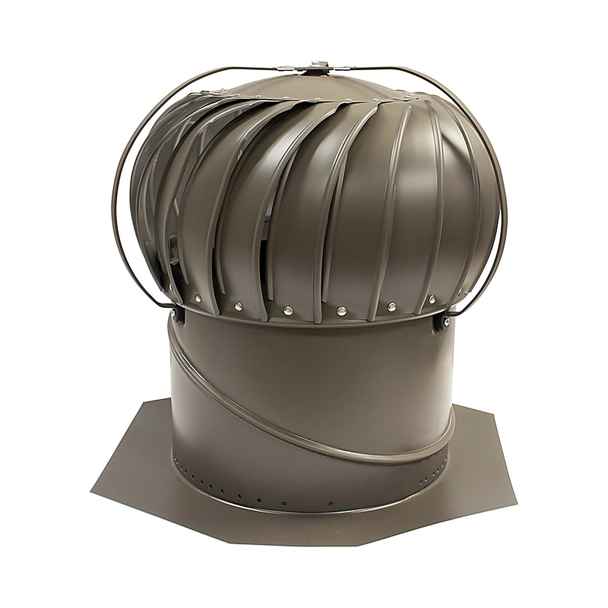 Air Vent TOBS0G00 Air Hawk 18.9 in. H x 12 in. Dia. Weatherwood Aluminum Turbine and Base