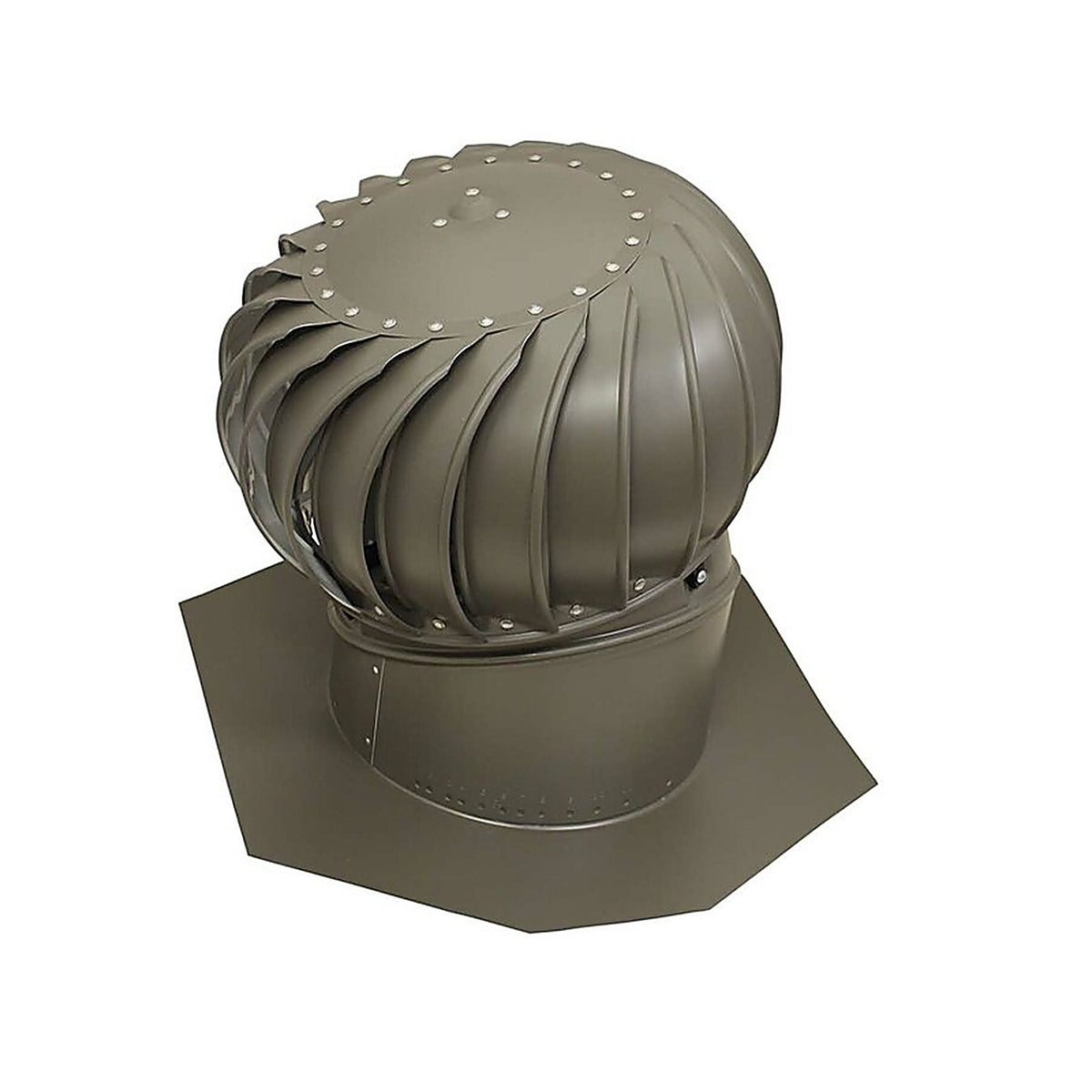 Air Vent TIBS0G00 Air Hawk 18.4 in. H x 12 in. Dia. Weatherwood Aluminum Turbine and Base
