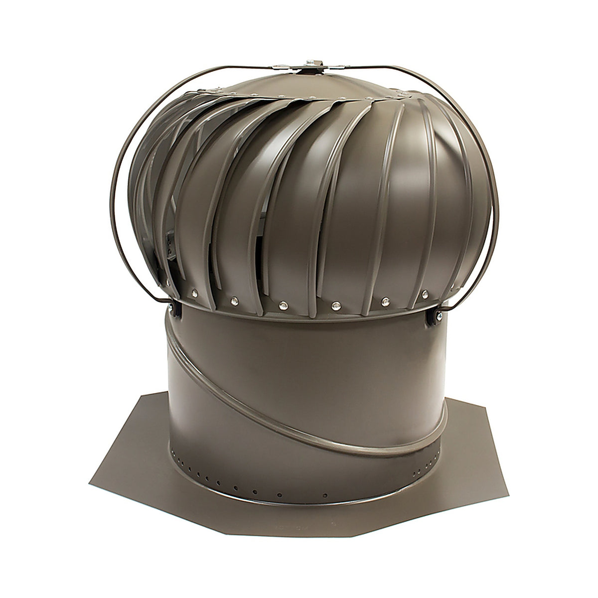 Air Vent TIBS0G00 Air Hawk 18.4 in. H x 12 in. Dia. Weatherwood Aluminum Turbine and Base